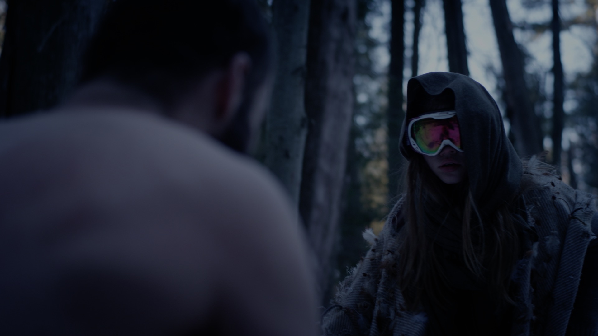 Sam confronts Danny in the forest