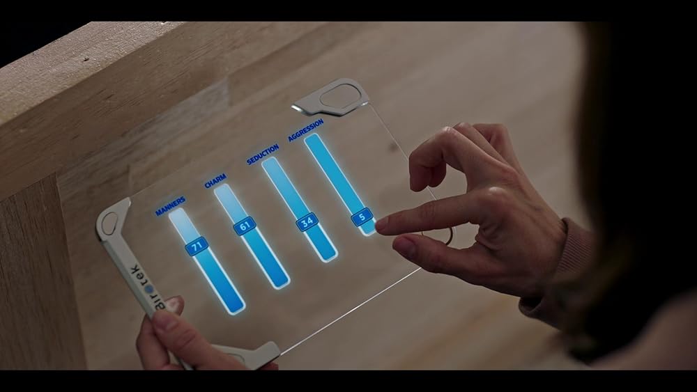 The Raptus control interface — Manners, Charm, Seduction, Aggression